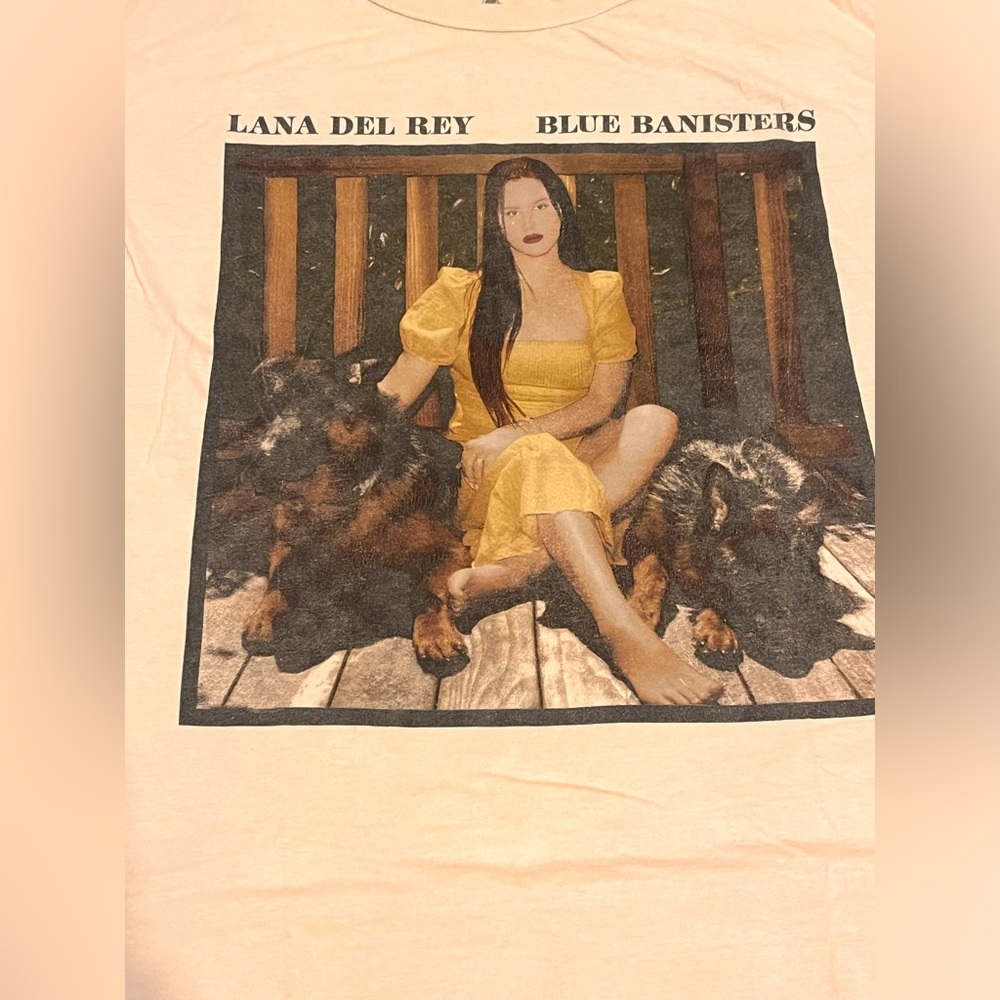Lana Del Rey 100% cotton blue banisters graphic T-shirt • short sleeve • XL